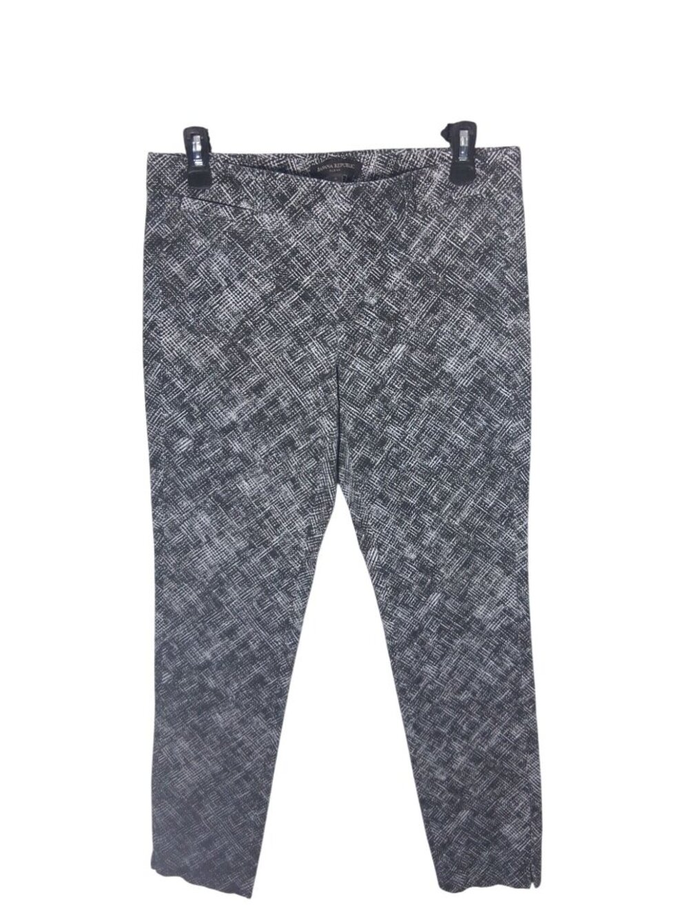 Banana Republic Womens Black & White Printed Sloan Slim Fit Pants Size 4